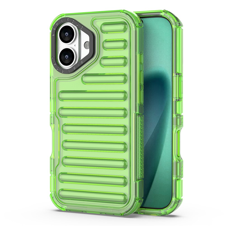 iPhone 17 Mobilskal Stripe Design Detachable - Grön | 2353 | AlltMobil