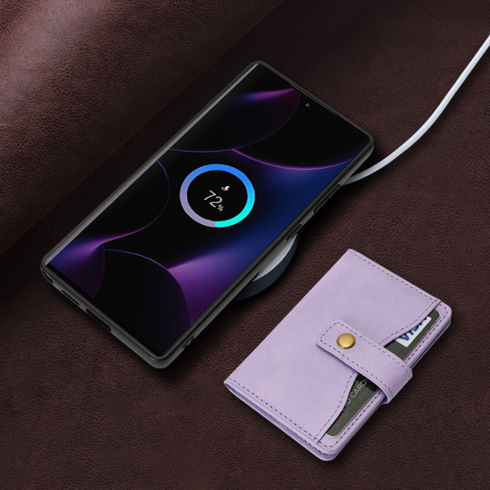 A-One Brand - Galaxy S24 Ultra Mobilskal MagSafe Detachable Korthållare Kickstand