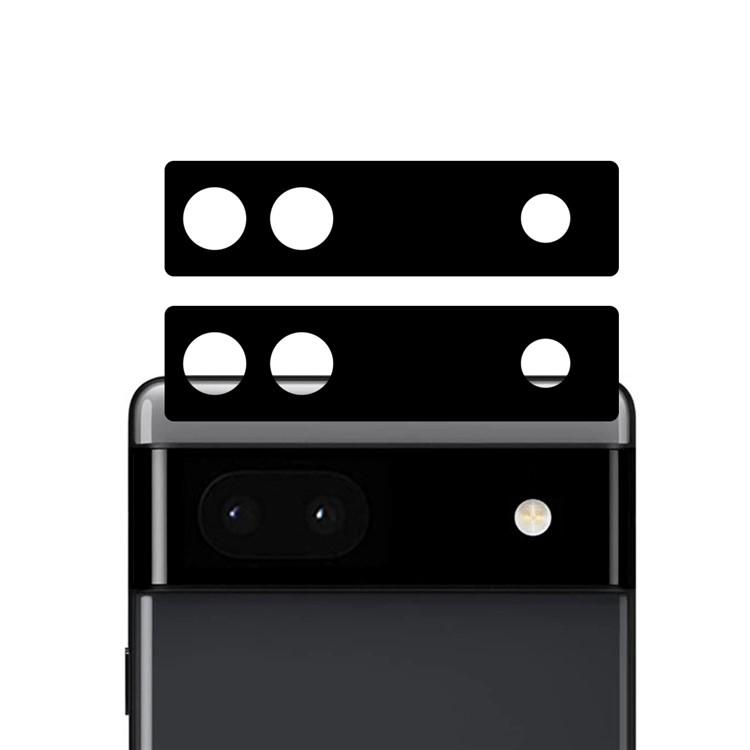[2-PACK] Google Pixel 6a Härdat glas Kameralinsskydd - Svart | 5468 | AlltMobil
