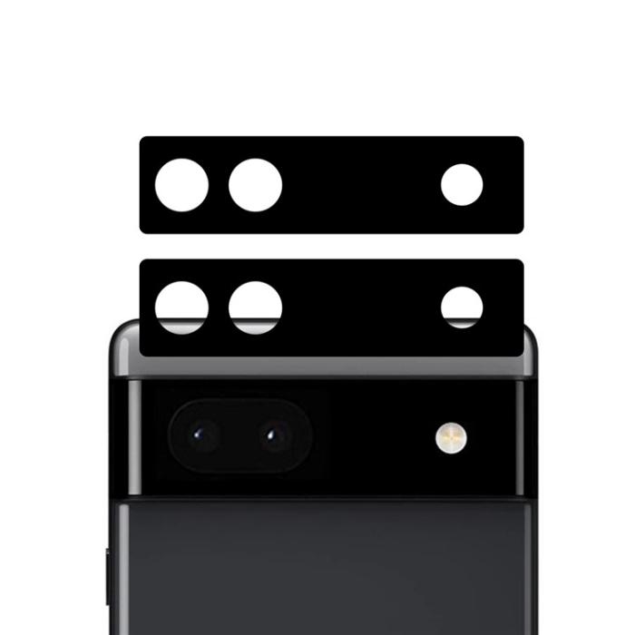 OEM - [2-PACK] Google Pixel 6a Härdat glas Kameralinsskydd - Svart