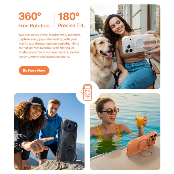 Torras - TORRAS iPhone 17 Pro Mobilskal MagSafe O Fitness - Orange