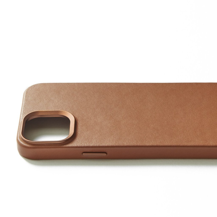 Mujjo - Mujjo iPhone 15 Mobilskal MagSafe Läder - Tan