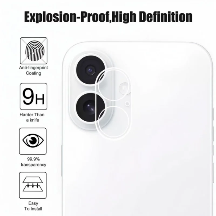 A-One Brand - Wanlonfeng iPhone 17 Plastfilm Kameralinsskydd - Transparent