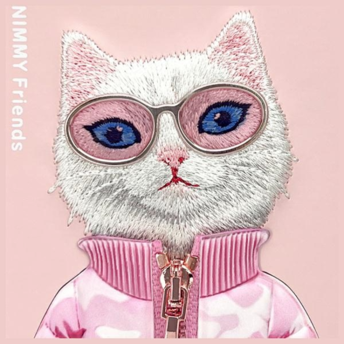 NIMMY - Nimmy iPhone 15 Mobilskal Cool & Cute 2.0 Cat - Rosa