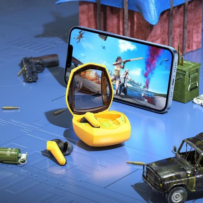 Hoco - Hoco Hörlurar Bluetooth TWS EW28 Magic Gaming - Gul