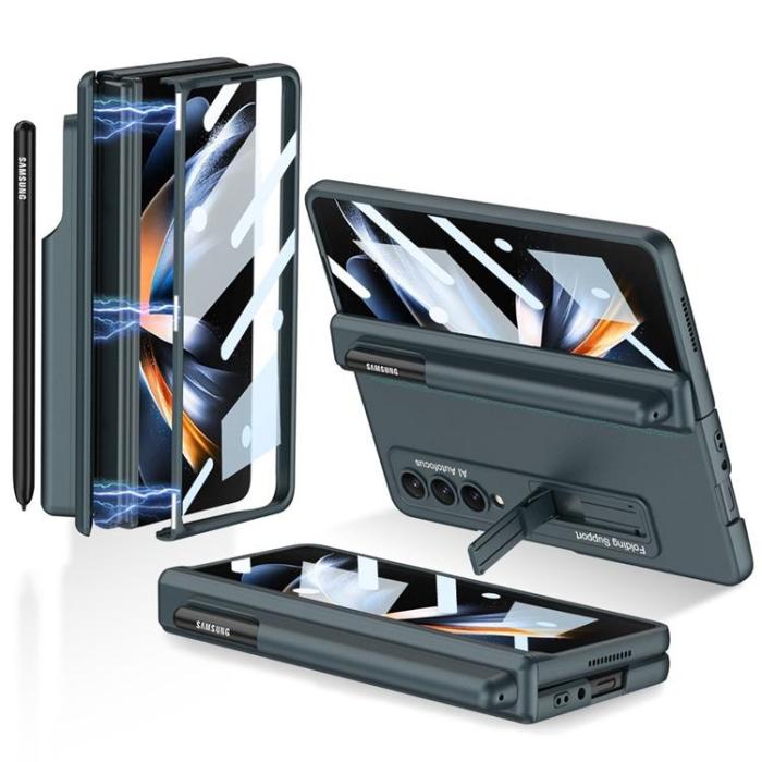 GKK - GKK Galaxy Z Fold 4 Skal Bracket Kickstand - Grön