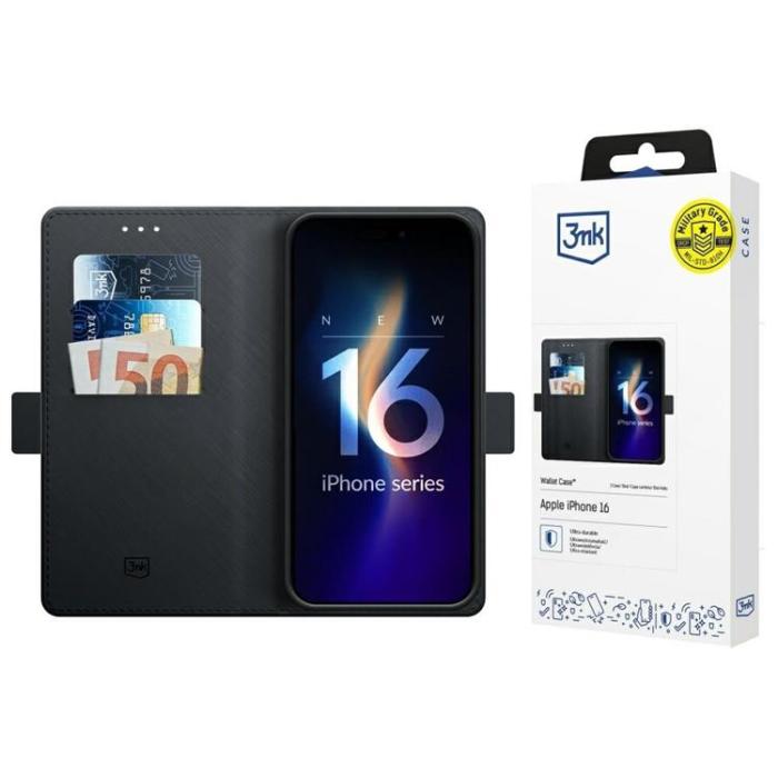 3MK - 3MK iPhone 17 Plånboksfodal - Svart