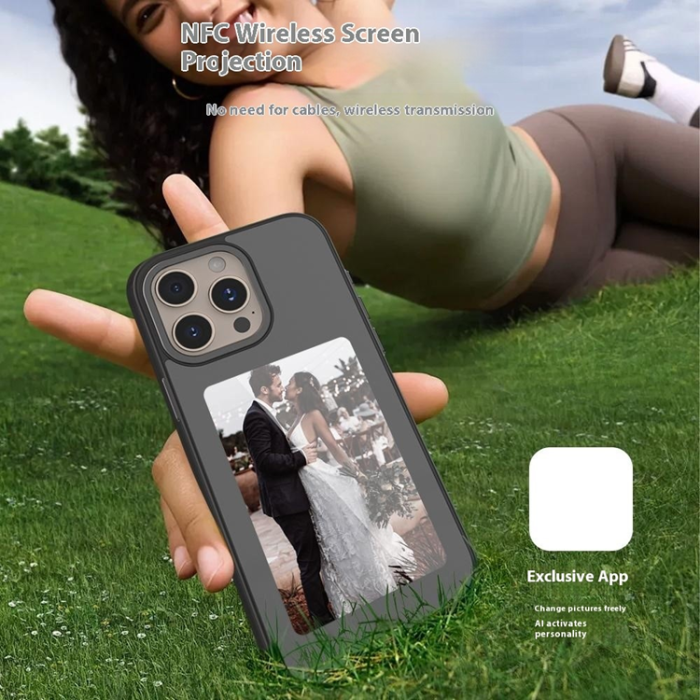 A-One Brand - iPhone 16 Pro Mobilskal E-Ink 4'' HD 4 Färger NFC