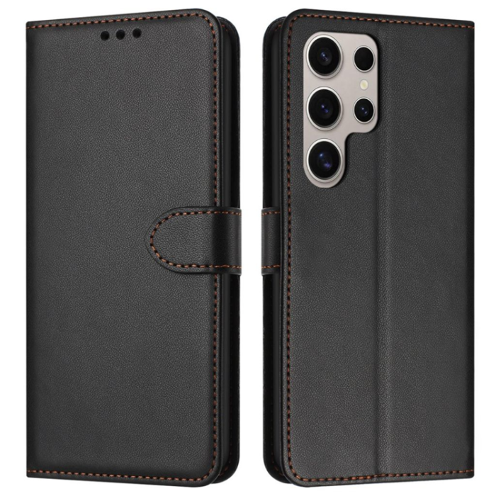 OEM - Galaxy S25 Ultra Plånboksfodral Strap - Svart
