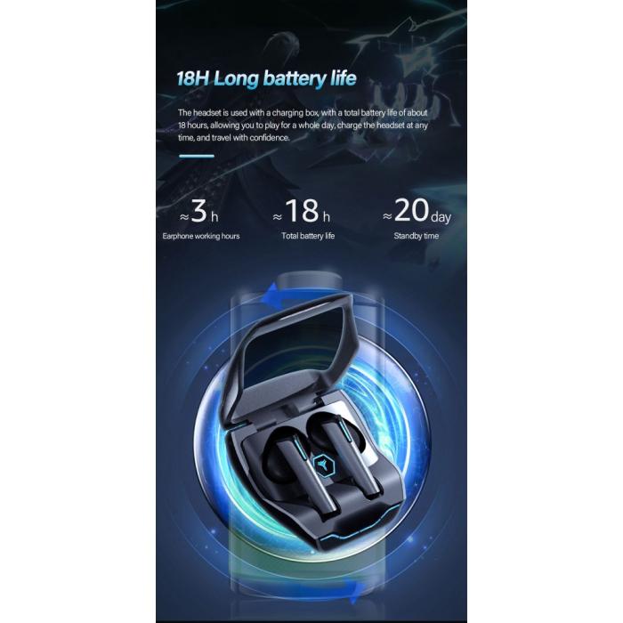 Lenovo - LENOVO XG02 TWS Thinkplus Gaming Bluetooth Trådlösa Hörlurar - Svart