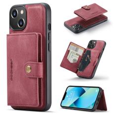 JEEHOOD - JEEHOOD iPhone 14 Fodral Konstl&auml;der Plast Magnetisk 2-i-1 - R&ouml;d