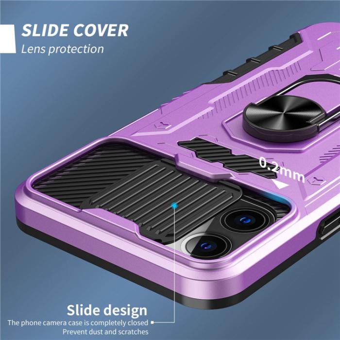 OEM - iPhone 14 Pro Max Skal Ringhållare Kickstand - Lila