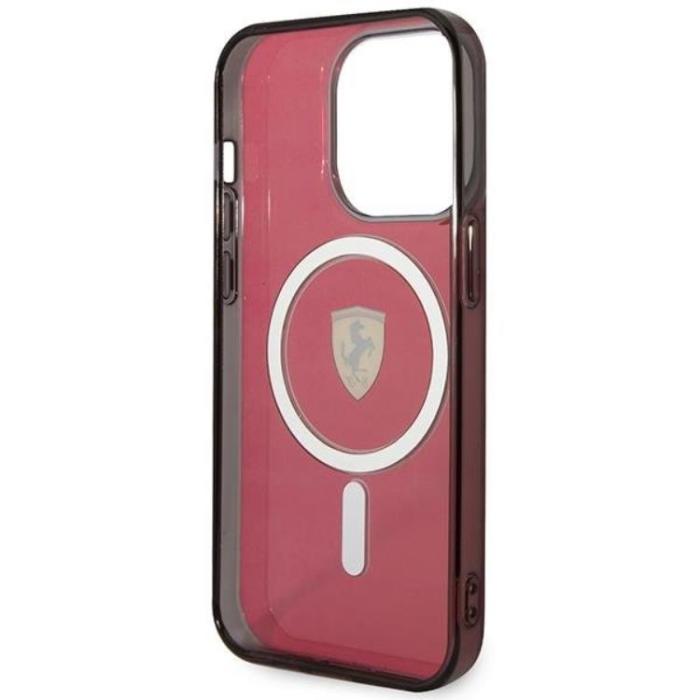 Ferrari - Ferrari iPhone 14 Pro Mobilskal Magsafe Translucent - Röd