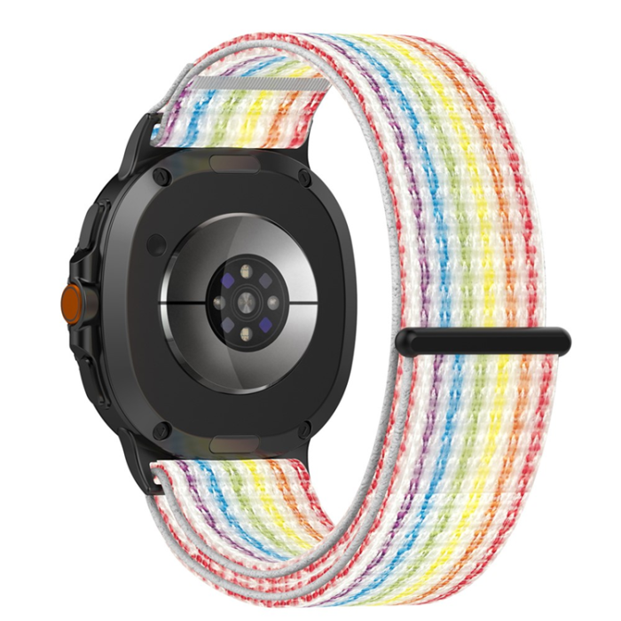 A-One Brand - Galaxy Watch 8 (44mm/40mm)/8 Classic (46mm) Armband Vävt - Regnbåge