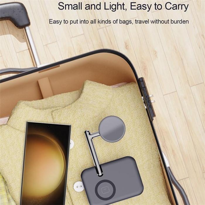 A-One Brand - 2-in-1 Trådlös Laddare För Samsung Galaxy Buds/Klocka V8S - Svart