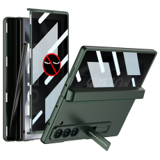 GKK - GKK Galaxy Z Fold 6 Mobilskal med Privacy Skärmskydd - Midnight Grön