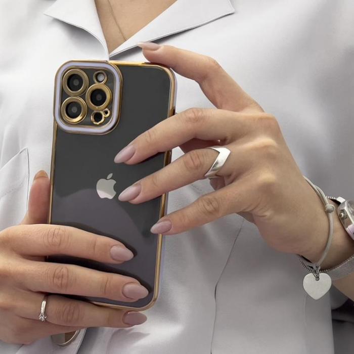 OEM - Galaxy A12 Skal Gold Frame - Röd