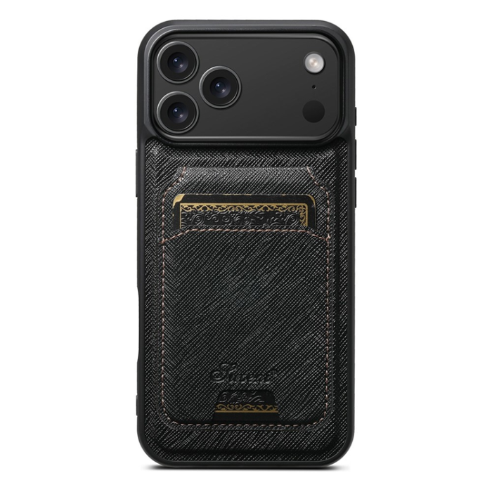 SUTENI - SUTENI iPhone 17 Pro Mobilskal MagSafe Cross Texture H18 - Svart