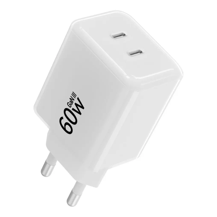 Forcell - Forcell Snabbladdare 60W Med Kabel USB-C F-Energy GaN III Crystal