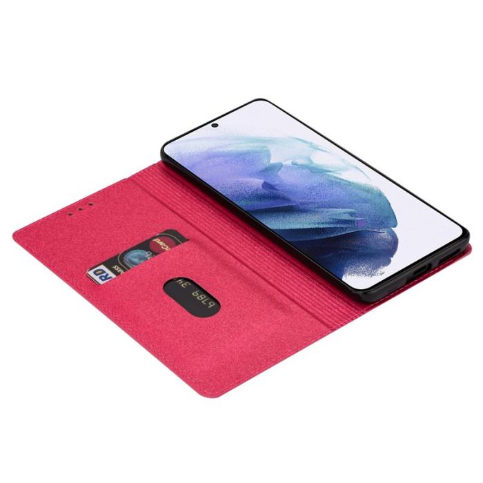 OEM - Mobilskal till SAMSUNG Galaxy S26 Glittrande PU Läder + TPU Kortfack - Rosa