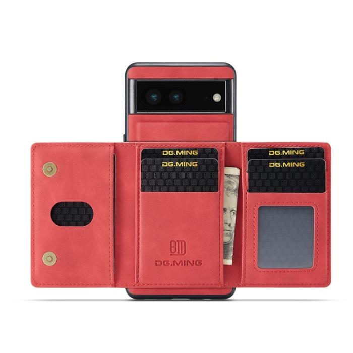 DG.MING - DG.MING Google Pixel 6a Plånboksfodral Detachable 2-in-1 M2 - Röd
