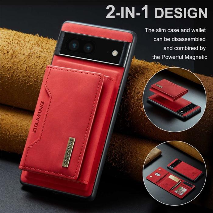 DG.MING - DG.MING Google Pixel 6a Plånboksfodral Detachable 2-in-1 M2 - Röd