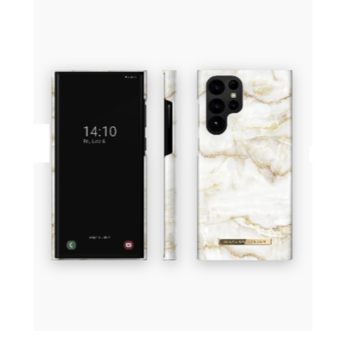 UTGATT1 - Ideal of Sweden Galaxy S22 Ultra Skal Fashion - Golden Pearl Marble