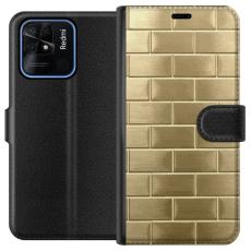 iSecrets - Pl&aring;nboksfodral till Xiaomi Redmi 10C med Gyllene Murstenar