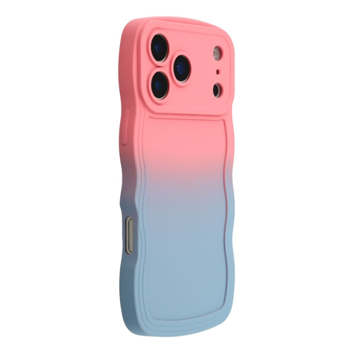 A-One Brand - iPhone 17 Pro Max Mobiskal Gradient Color TPU - Rosa + Himmelsblå