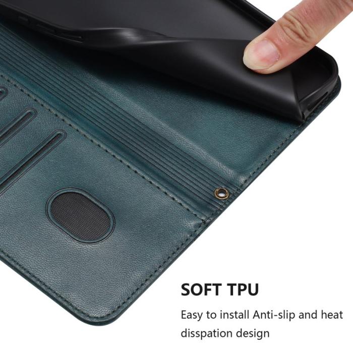 OEM - Plånboksfodral för Samsung Galaxy S26 Plus Konstläder Stativ - Mörkgrön