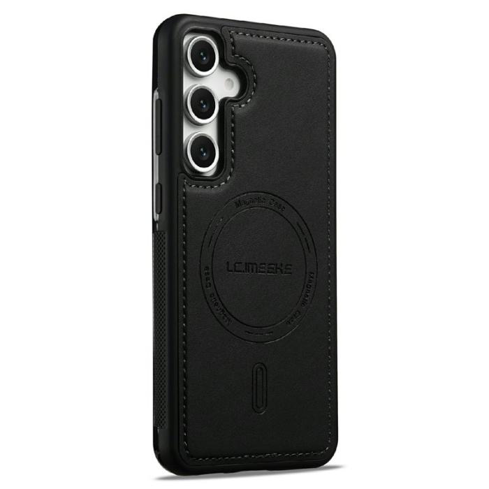 LC.imeeke - LC.IMEEKE Mobilskal för Samsung Galaxy S26 Magnetiskt Konstläder - Svart