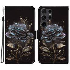 OEM - Pl&aring;nboksfodral f&ouml;r Samsung Galaxy S26 Ultra Anti-Drop Konstl&auml;der - Svart Rose