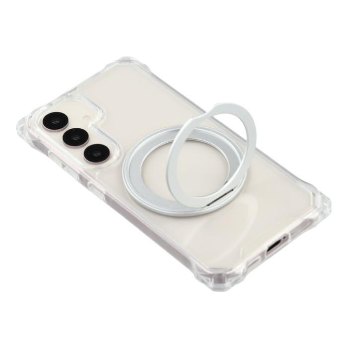 OEM - Mobilskal för Samsung Galaxy S26 Magnetiskt Ring Kickstand Plast - Transparent