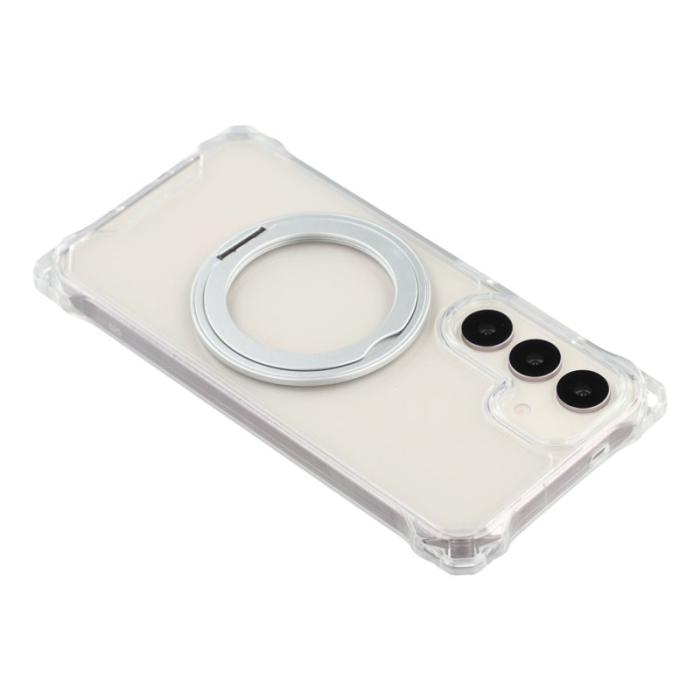 OEM - Mobilskal för Samsung Galaxy S26 Magnetiskt Ring Kickstand Plast - Transparent