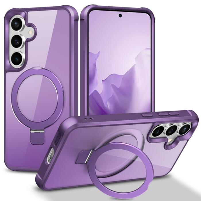 OEM - Mobilskal för Samsung Galaxy S26 Magnetiskt Ringhållare Kickstand Plast - Lila