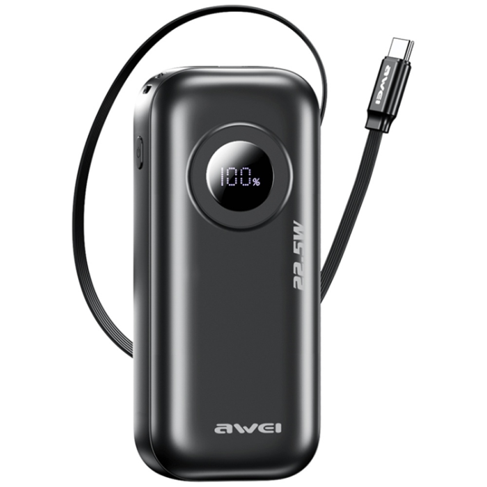 Awei - Awei Powerbank 10000mAh 22.5W PA-9 - Svart