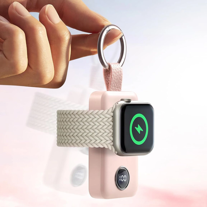 Joyroom - Joyroom Powerbank Trådlös 2000mAh 3W För Apple Watch - Rosa