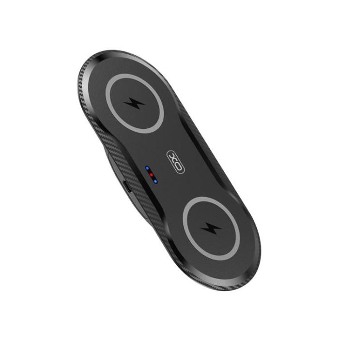 XO - XO 2-in-1 Trådlös Laddare Qi 20W WX025 - Svart