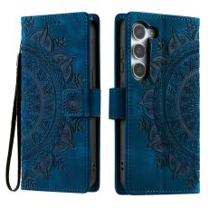 OEM - Samsung Galaxy S26 Pl&aring;nboksfodral Imprinted Totem Konstl&auml;der - Bl&aring;
