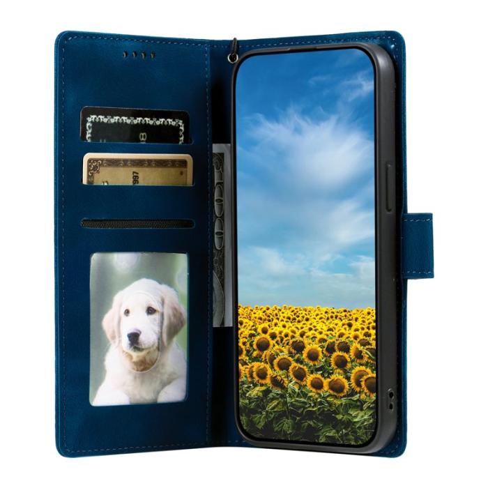 OEM - Samsung Galaxy S26 Plånboksfodral Imprinted Totem Konstläder - Blå