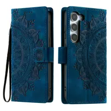 OEM - Samsung Galaxy S26 Pl&aring;nboksfodral Imprinted Totem Konstl&auml;der - Bl&aring;