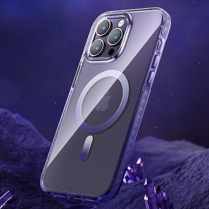 Kingxbar - Kingxbar iPhone 14 Plus Skal Magsafe PQY Ice Crystal - Silver