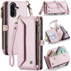 Caseme - CASEME Pl&aring;nboksfodral Konstl&auml;der f&ouml;r Samsung Galaxy A56 5G - Rosa