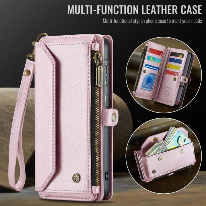 Caseme - CASEME Plånboksfodral Konstläder för Samsung Galaxy A56 5G - Rosa