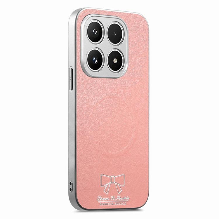 Mobilskal för Xiaomi 17 Magnetisk PU-läder Butterfly Bow Pattern (Rosa) | 2353 | AlltMobil