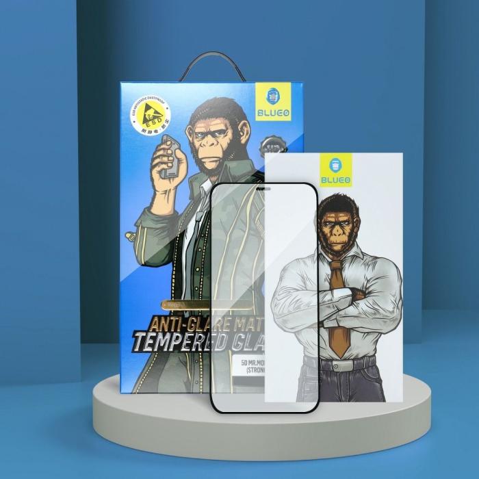 OEM - 5D Mr. Monkey Härdat Glas iPhone 12 Pro Max - Svart