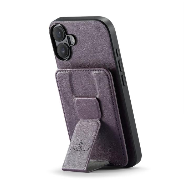 FIERRE SHANN - FIERRE SHANN 024 iPhone 16 Plus Fodral KonstLäder - Lila