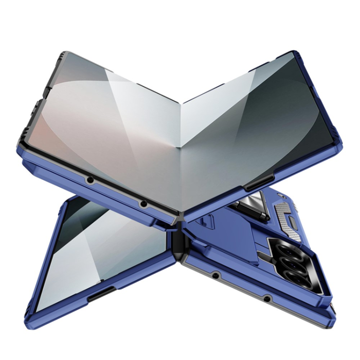 A-One Brand - Galaxy Z Fold7 5G Mobilskal Kickstand Slide - Marinblå