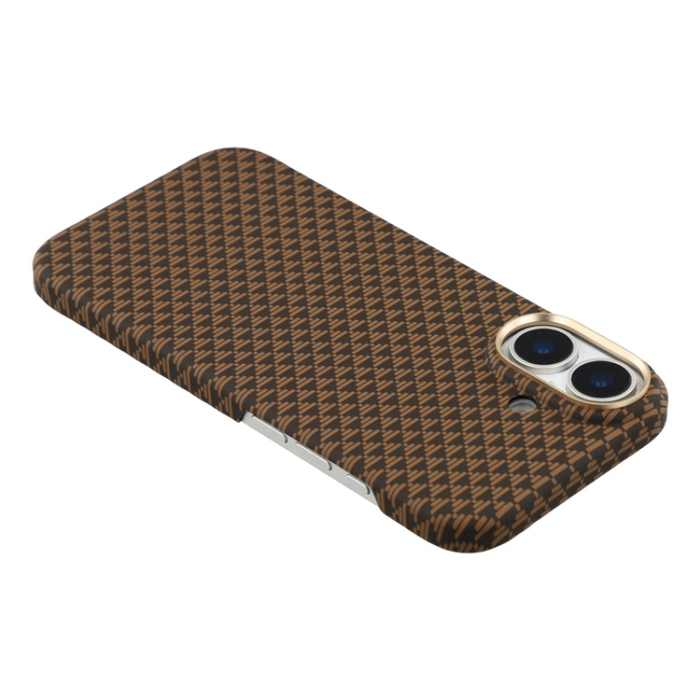 A-One Brand - iPhone 17 Mobilskal MagSafe Carbon Fiber - Solnedgångsguld