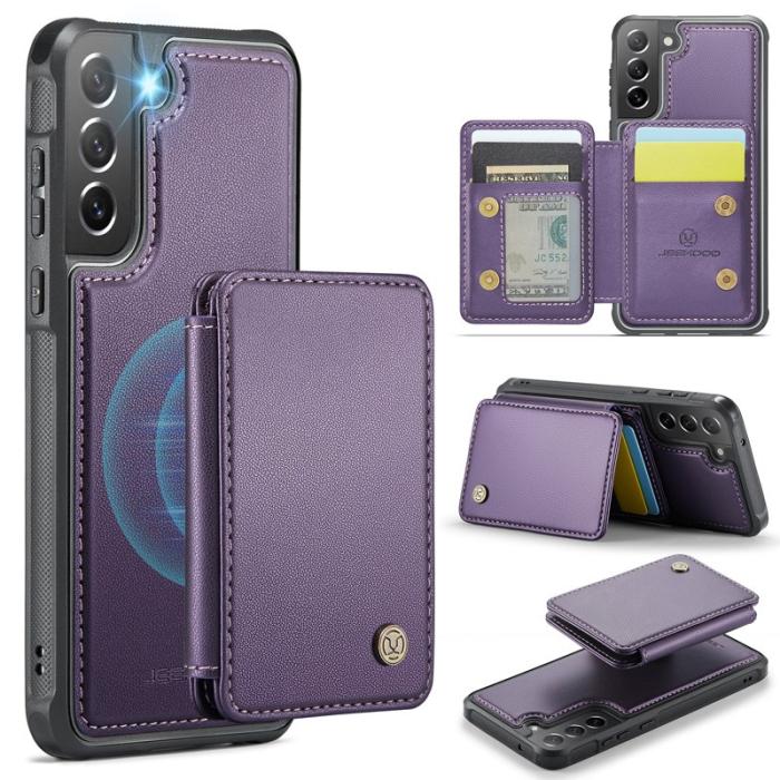JEEHOOD - JEEHOOD J05 Fodral för Samsung Galaxy S21 FE 5G Konstläder Lila